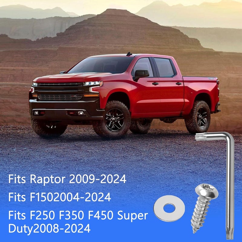 loghohu Tail Light Theft Deterrent Screw Caps Kits for F150 F250 F350 F450 Raptor 2004-2024 Stainless Steel Anti Theft Mounting Hardware - Image 3